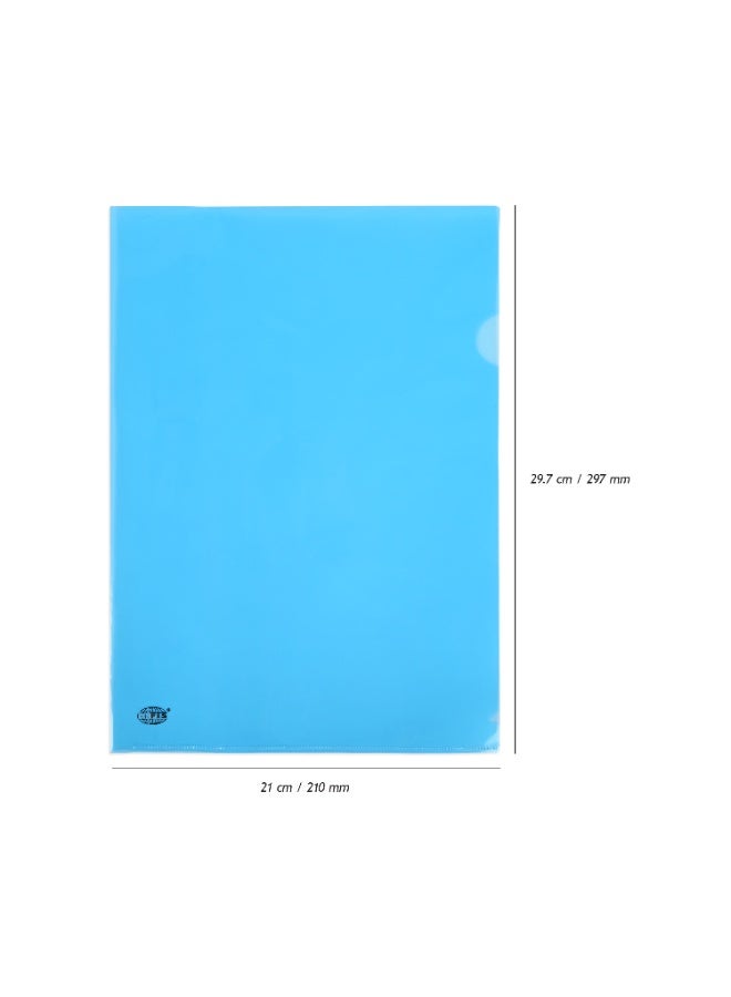 FIS Clear Folder, Size A4(210x297mm), Thickness 0.15mm, Plastic, Box of 100 Pieces, Transparent Blue Color-FSCIE310BL/100 - Image 5
