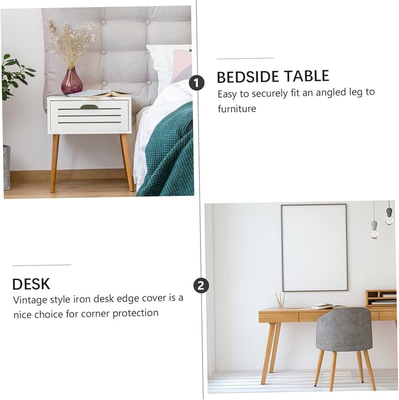 Vintage Iron Corner Protectors 24Pcs Dual Sided Decorative Edge Guards for Jewelry Box Furniture - Image 2