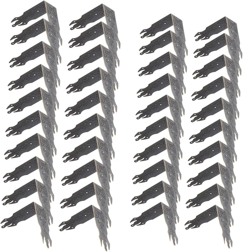 Vintage Iron Corner Protectors 24Pcs Dual Sided Decorative Edge Guards for Jewelry Box Furniture - Image 1