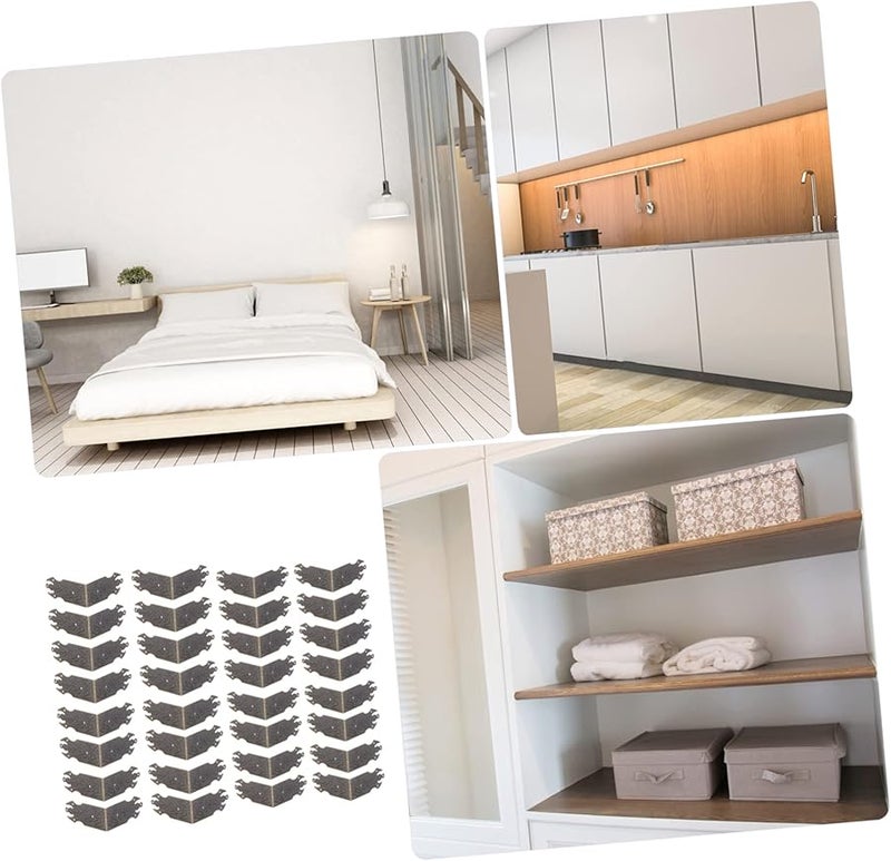 Vintage Iron Corner Protectors 24Pcs Dual Sided Decorative Edge Guards for Jewelry Box Furniture - Image 4