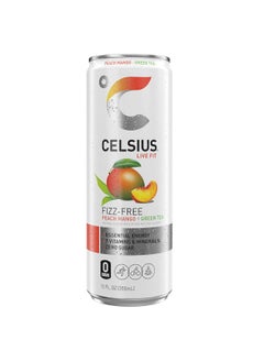 Celsius ENERGY DRINK - PEACH MANGO GREEN TEA - 355ML  - Image 1