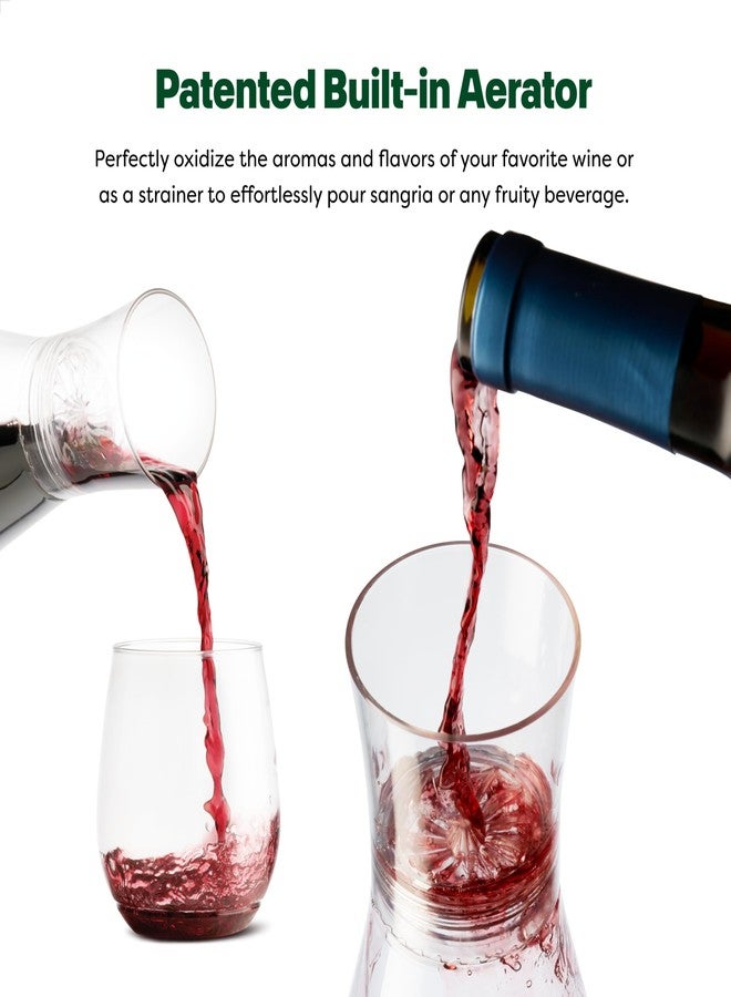 TOSSWARE POP 28oz Set of 1, Premium Quality, Recyclable, Unbreakable & Crystal Clear Plastic Aerating Decanters - Image 4