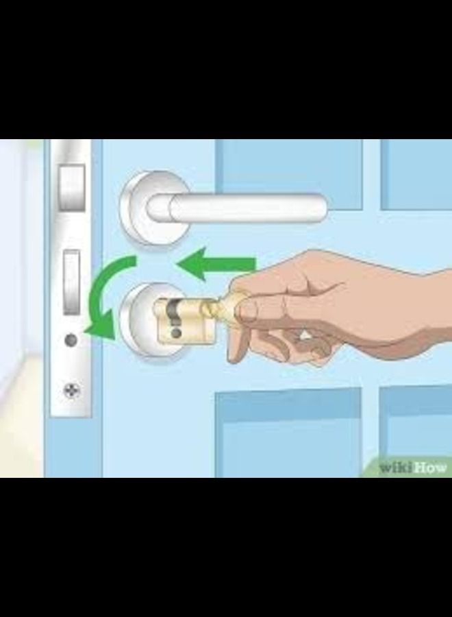 عباسلي سلندر باب مع 3 مفاتيح يستخدم في الابواب الخشبية و الالمنيوم شديد التحمل - Image 2