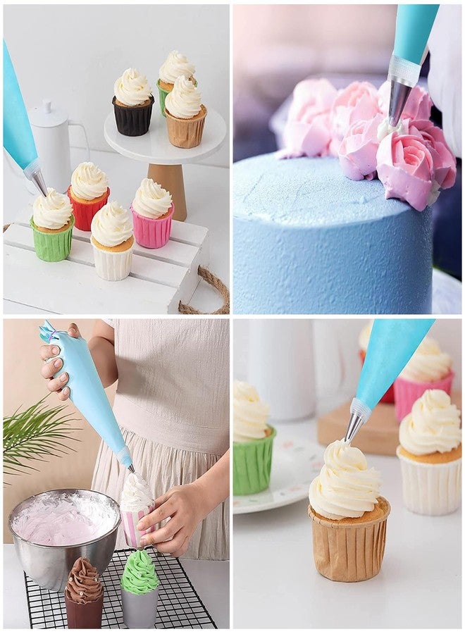 GZMAISULEE 40PCS Piping Bags and Tips Set 12 Inch Pastry Bags Cakes Decorating Kit Supplies, 10 Icing Bags Disposable with 1 Reusable Piping Bags, 24 Frosting Tips, 2 Couplers, 1 Storage Box - Image 3