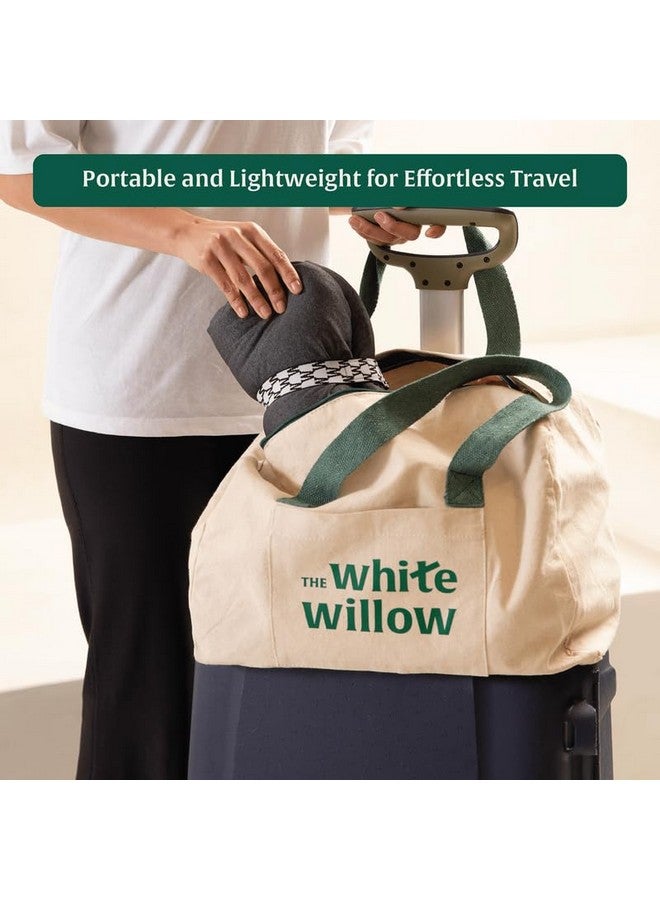 The White Willow Memory Foam Small Size Travel Lumbar Back Support Chair Cushion Pillow for Car, Airplane, Long Drive- Mango (11" L x 9" W x 2" H) - Image 2