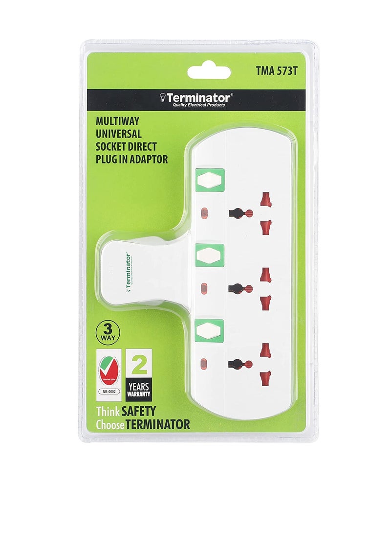 TERMINATOR 3 WAY UNIVERSAL Plug Sockets  - Image 2