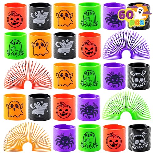 JOYIN 60 PCS Halloween Coil Spring for Kids Mini Magic Springs Toys Fidget Stress Coils Toy for Halloween Party Favors Trick or Treat Bags Stuffers Classroom Exchange Carnival Game Prizes - Image 1