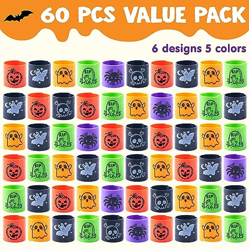 JOYIN 60 PCS Halloween Coil Spring for Kids Mini Magic Springs Toys Fidget Stress Coils Toy for Halloween Party Favors Trick or Treat Bags Stuffers Classroom Exchange Carnival Game Prizes - Image 5