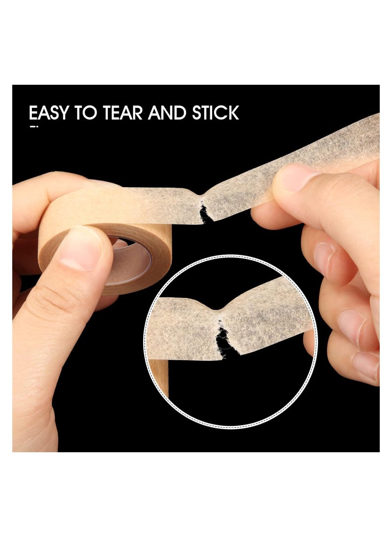 MileMelo - 6 Rolls Flexible Skin Tape Breathable Nose Tape Self Adhesive Gauze Tape for Wound Injuries Swelling Sports, Brown (0.5 in x 10 Yd) - Image 1