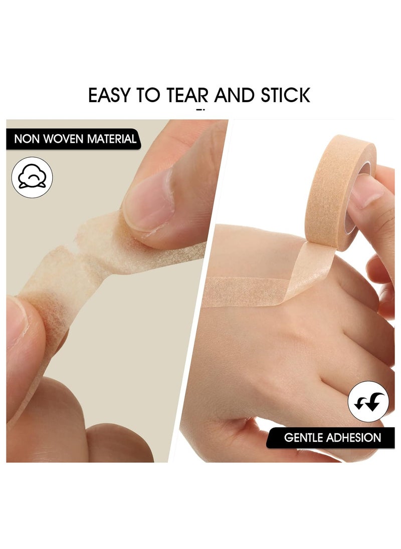 MileMelo - 6 Rolls Flexible Skin Tape Breathable Nose Tape Self Adhesive Gauze Tape for Wound Injuries Swelling Sports, Brown (0.5 in x 10 Yd) - Image 1