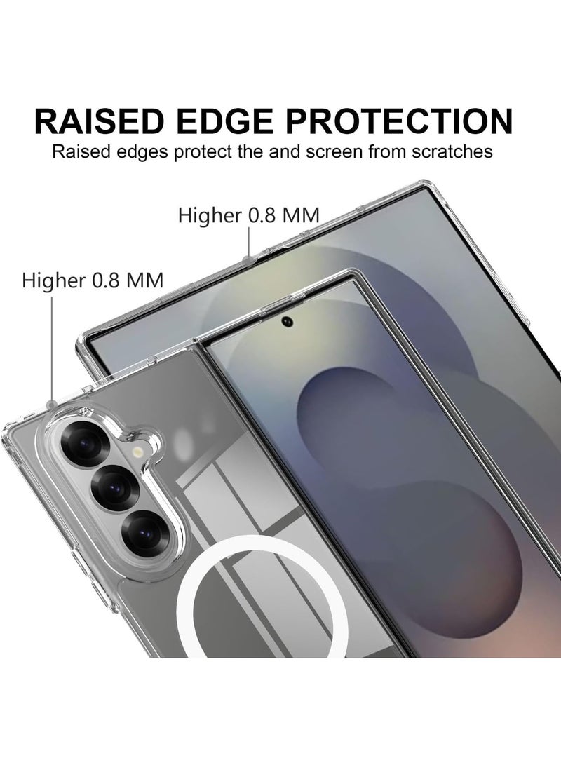 Muzz Samsung Galaxy Z Fold 7 Case with Camera Protection Transparent Back Protective - Scratch Resistant Hard PC Back Bumper Shockproof Cover for Samsung Galaxy Z Fold 7 5G (Clear Case With Mag safe) - Image 5