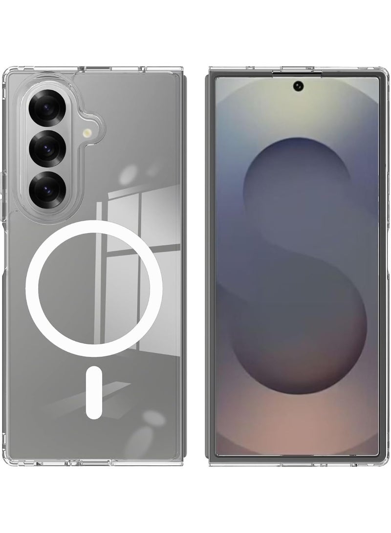 Muzz Samsung Galaxy Z Fold 7 Case with Camera Protection Transparent Back Protective - Scratch Resistant Hard PC Back Bumper Shockproof Cover for Samsung Galaxy Z Fold 7 5G (Clear Case With Mag safe) - Image 1