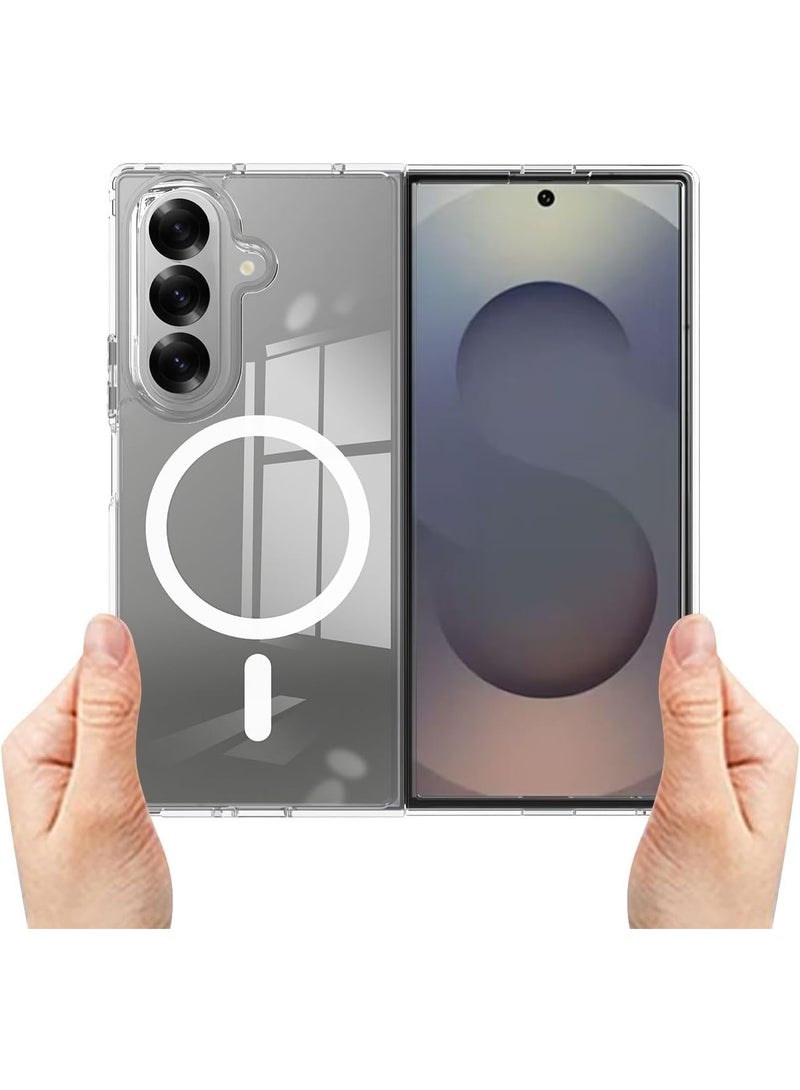 Muzz Samsung Galaxy Z Fold 7 Case with Camera Protection Transparent Back Protective - Scratch Resistant Hard PC Back Bumper Shockproof Cover for Samsung Galaxy Z Fold 7 5G (Clear Case With Mag safe) - Image 3