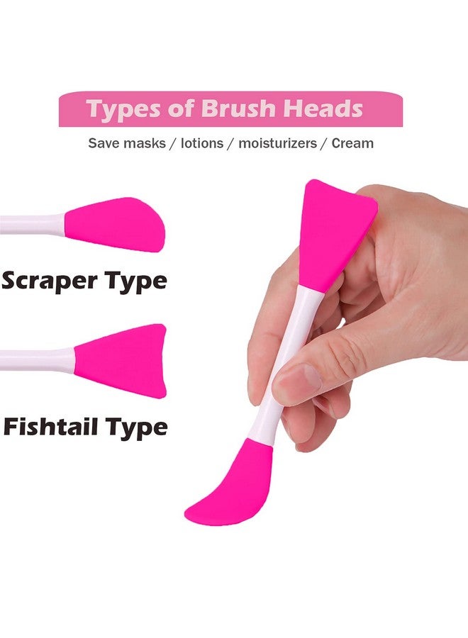 RamPula Mask Applicator Silicone Face Brush Face Mud Creamclay Maskdiymodeling Mask Brushes Diy Mud Mixing Spatula Doubleend Handheld Scoop Skin Care Make Up Foundation Gel Cosmetic Tool - Image 4