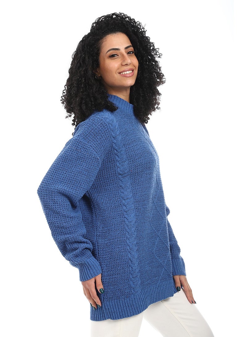 Caesar Women Wool Long Pullover Round Neck - Image 3