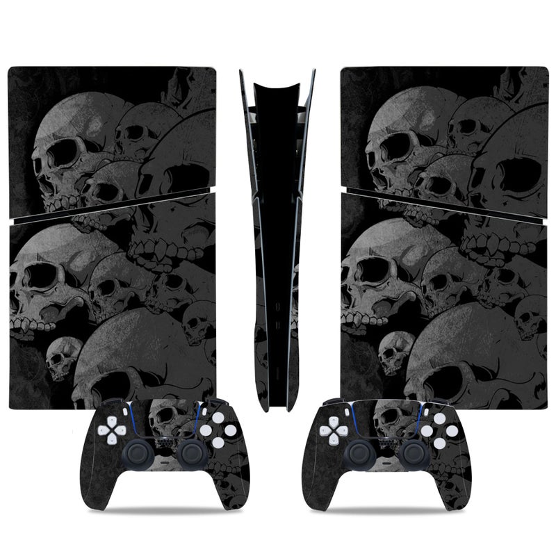 CXWITHY Skin Sticker for PS5 Slim Digital, Protective Vinyl Decal Game Accessories Cover for Console and Controller (Dark Grey) - Image 5