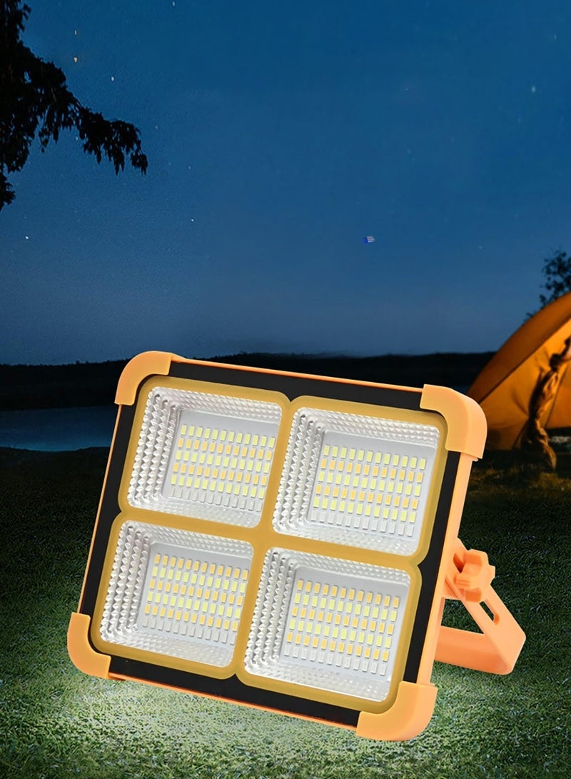 Waterproof Solar Light, 5 Lighting Modes, LED Light Rechargeable Power Bank, Portable Ultra Bright Floodlight, Cordless Light Floor Standing Hangable for Power Outage Emergency Light outdoor - Image 1