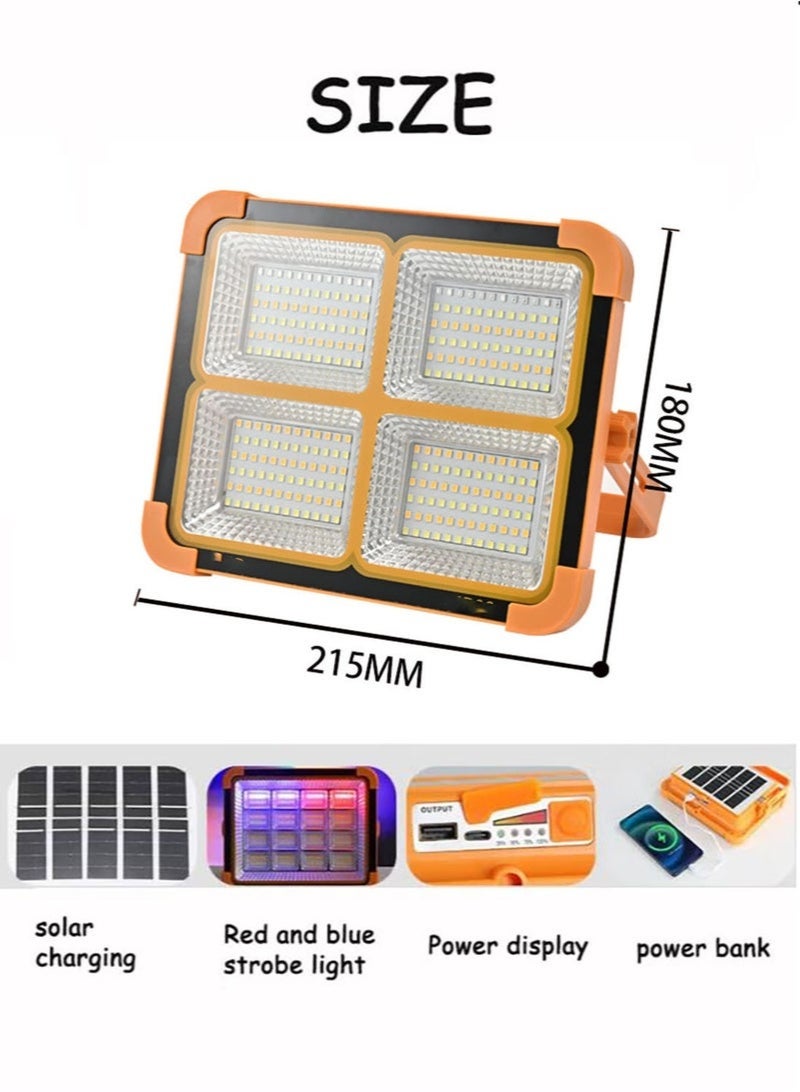 Waterproof Solar Light, 5 Lighting Modes, LED Light Rechargeable Power Bank, Portable Ultra Bright Floodlight, Cordless Light Floor Standing Hangable for Power Outage Emergency Light outdoor - Image 3