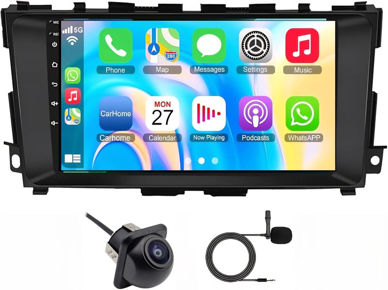 فيريكس ستيريو سيارة نيسان ألتيما مناسب لشاشة أندرويد ألتيما 2013-2018 مع Apple Carplay Android Auto لاسلكي واي فاي DSP FM&AM BT AHD كاميرا متضمنة واجهة سريعة QLED (4 + 32 جيجابايت Carplay 8CORE) - Image 1