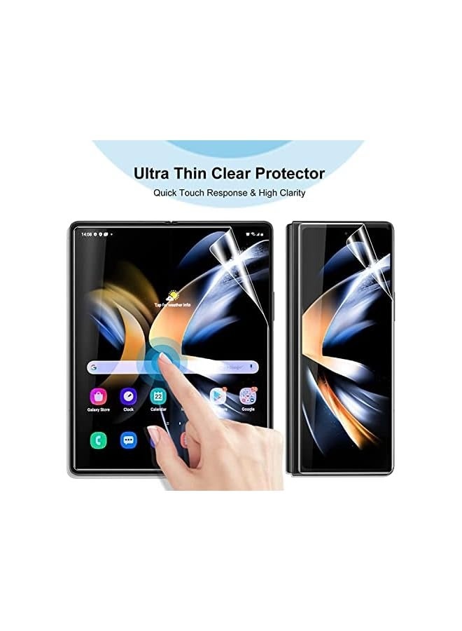 PROMASS Screen Protector Compatible with Galaxy Z Fold 4 5G Camera - Clear Full Cover, Scratch-Resistant Bubble Free, 3 Set Screen Protector and 2 Pack Lens Protector - Image 2