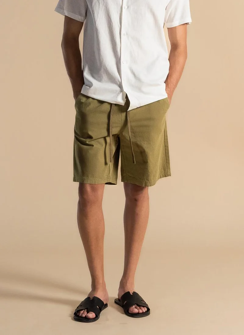 شايبس COTTON JOGGER-WAIST SHORTS