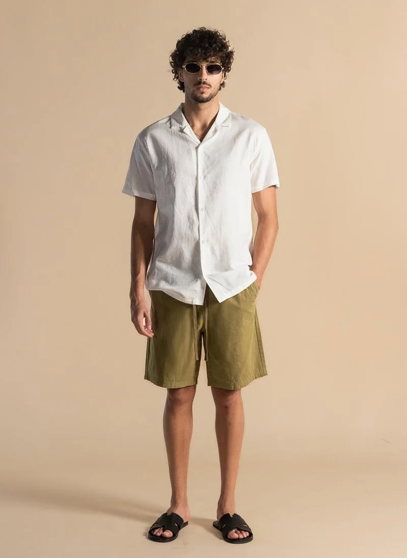 SHAPES COTTON JOGGER-WAIST SHORTS