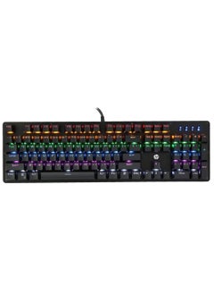 Replacement HP GK100 Wired Full Size RGM Backlit Mechanical Gaming Keyboard, 4 LED Indicators, Mechanical Switches,Double Injection Key Caps, and Window Key Lock, (1D763AA)