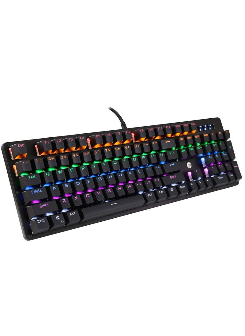 Generic - Replacement HP GK100 Wired Full Size RGM Backlit Mechanical Gaming Keyboard, 4 LED Indicators, Mechanical Switches,Double Injection Key Caps, and Window Key Lock, (1D763AA) - Image 1
