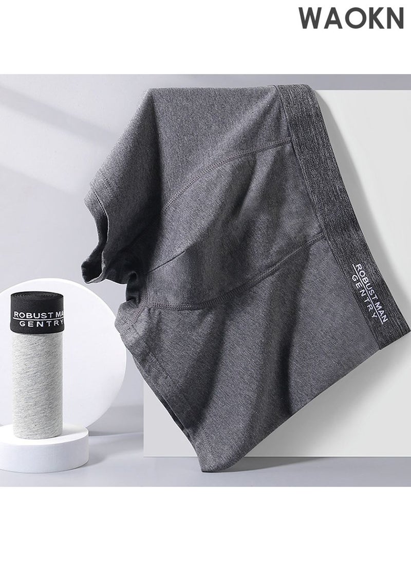 WAOKN 4 * PACK Men's Pure Cotton Underwear, Graphene antibacterial Crotch Bottom Fabric, Skin Friendly, Breathable and Comfortable, Moisture-Wicking Cotton Boxer Briefs U-shaped Comfortable Breathable Underwear Fashion Men's Boxer Briefs - Image 4