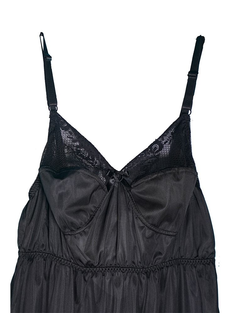 City Rose 3 - Pieces Women Camisole Comfortable dress underwear sleepwear Black - Image 4