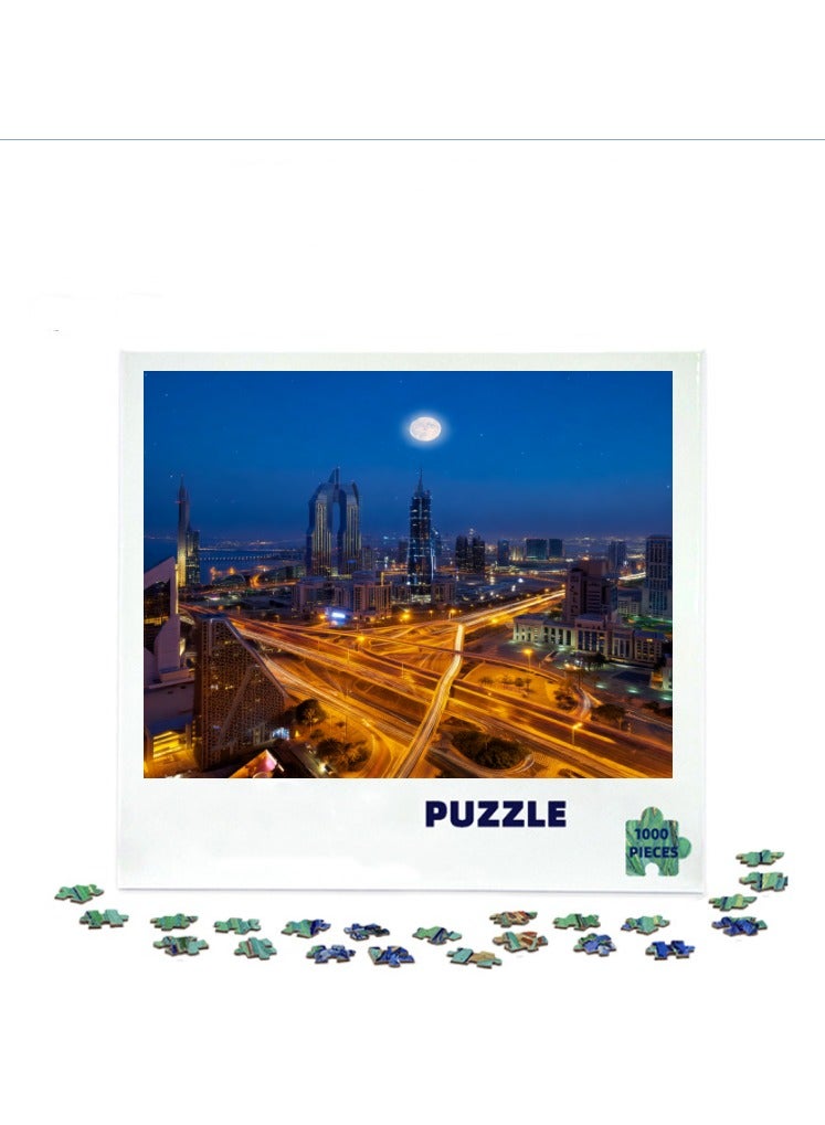 Anna 1000-Piece Colorful Cityscape Puzzle for Adults - Image 1
