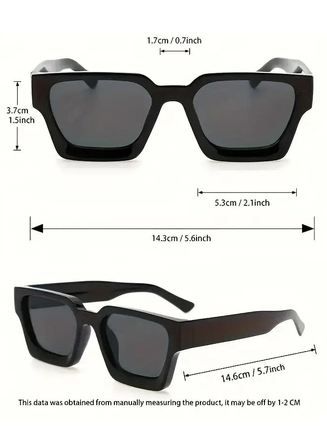 Retro White Square Frame Fashion Sunglasses – Stylish Party & Casual Wear | Perfect Gift Choice  - Image 4