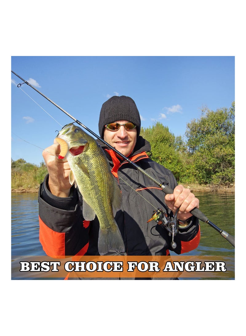 SOLARAE Fake Fishing ait, 200 Pcs Soft Maggot Baits Fake Worms for Fishing Bass Fishing Lures for Freshwater Artificial Wax Worms Gross Plastic Worms, for Freshwater Saltwater Lake Trout Ice Fishing - Image 3