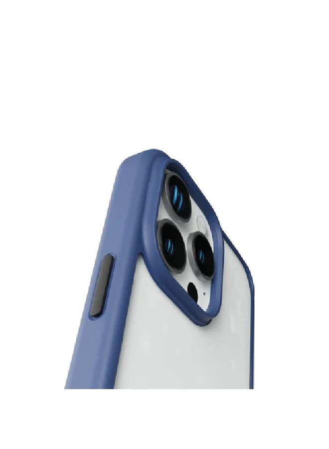 ليفيلو جراب ليفيلو سولو لهاتف آيفون 16 برو ماكس، زوايا مقاومة للصدمات - أزرق/شفاف - Image 1