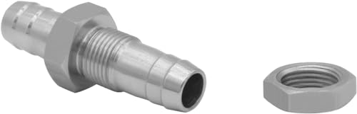Fitvell Stainless Steel 5/16" Hose Barb Bulkhead Fitting Thru-Bulk Bulkhead Straight Hex Union with Flat Washers 2PCS - Image 5