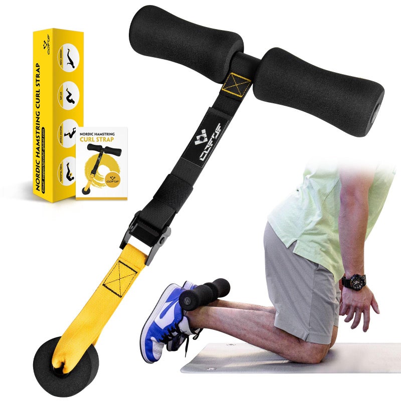 COFOF Nordic Hamstring Curl Strap - Holds 420 Pounds, Great for Hamstring Curls, Sit-ups, Spanish Squats & Ab Workout - 5 Second Setup - Home Fitness Equipment - Image 1