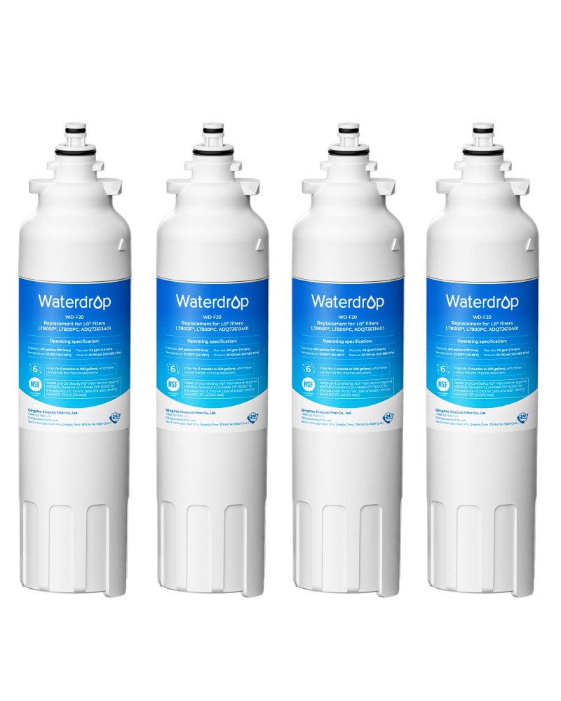 Waterdrop ADQ73613401 Refrigerator Water Filter Replacement for LG LT800P ADQ73613408 ADQ75795104 ADQ73613402 Kenmore 9490 469490 LSXS26326S LMXC23746S LSXS26366S WDF20 Pack of 4 - Image 2