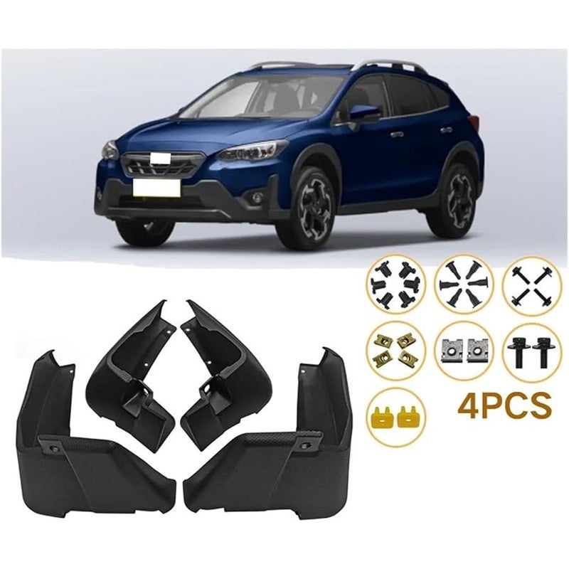 4Pcs Black Mud Flaps Splash Guards For Subaru XV 2018 2021 Front And Rear - Image 2