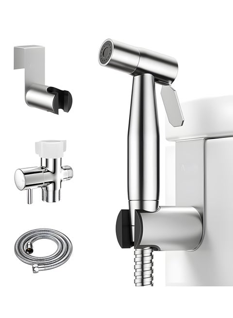Handheld Bidet Sprayer for Toilet, Jet Sprayer for Toilet Muslim Shower, Adjustable Cloth Diaper Sprayer Bidets for Attachment Toilet with Bidet Hose for Feminine Wash