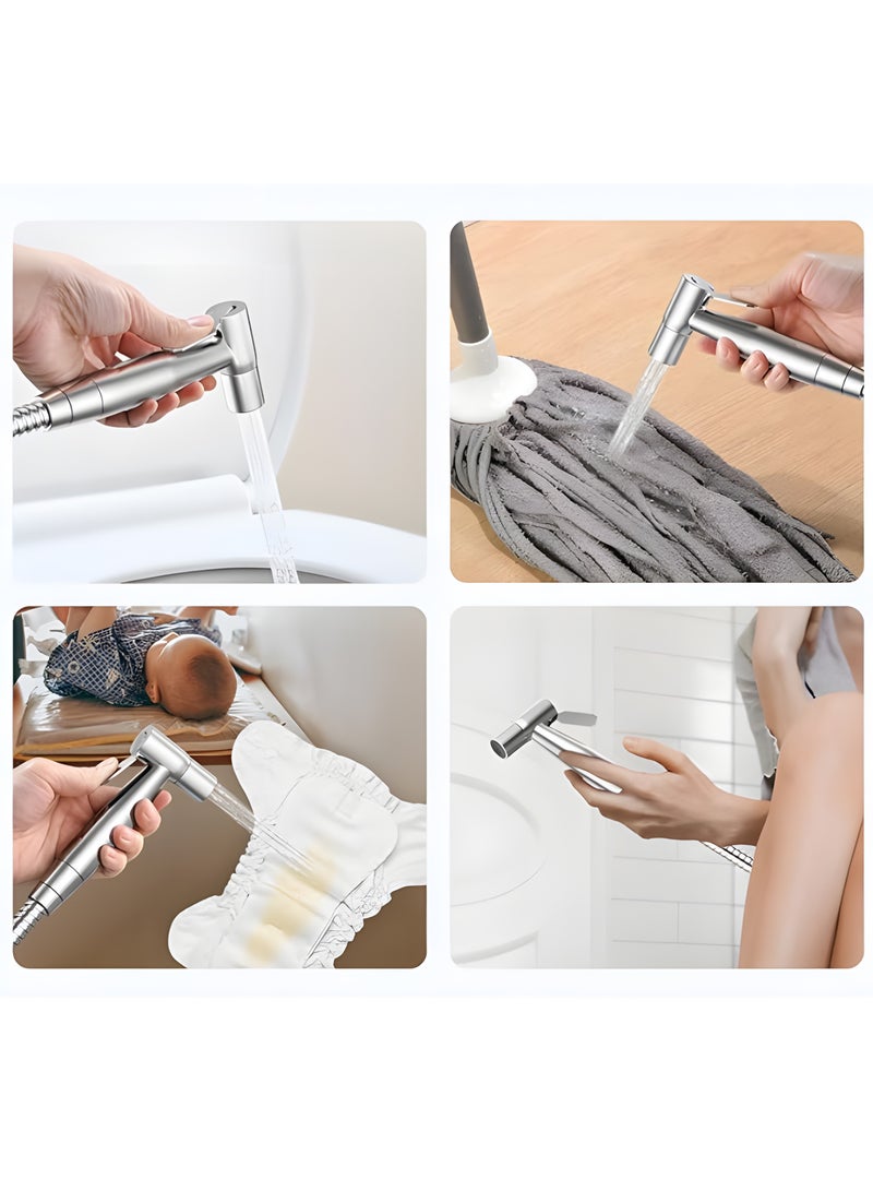 BIG MAX Handheld Bidet Sprayer for Toilet, Jet Sprayer for Toilet Muslim Shower, Adjustable Cloth Diaper Sprayer Bidets for Attachment Toilet with Bidet Hose for Feminine Wash - Image 3