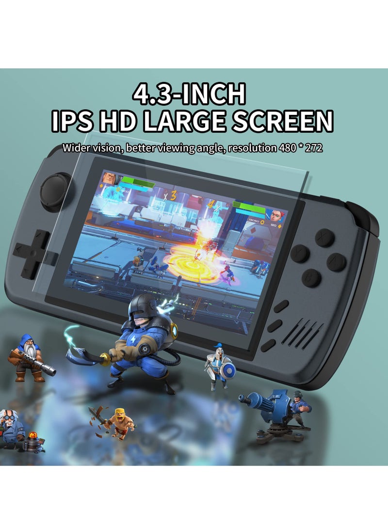 Excefore Open Source Handheld Game Console, 4.3 Inch IPS HD Screen, 3500+ Classic Video Games, Multi-Emulator/HD Output/TF Card Expansion (ATM7051 CPU Quad Core ARM CORTEX-A9, 64G Black) - Image 5