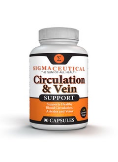 SIGMACEUTICAL Varicose Vein Treatment Leg Circulation Supplement Diosmin Leg Vein Support Circulation Vein Support Healthy Leg Vein Supplement 90 Capsules  - Image 1