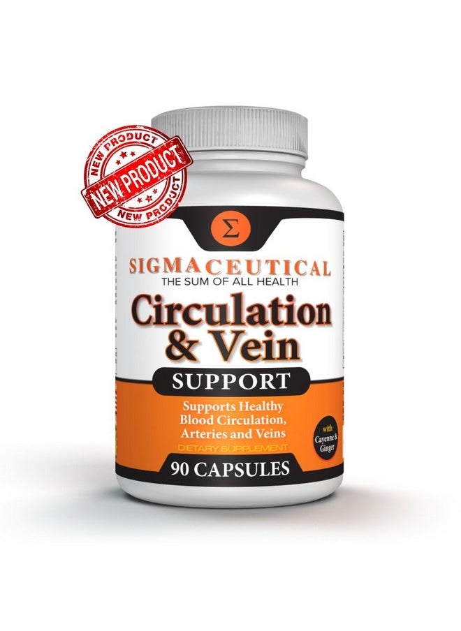 SIGMACEUTICAL - Varicose Vein Treatment Leg Circulation Supplement Diosmin Leg Vein Support Circulation Vein Support Healthy Leg Vein Supplement 90 Capsules - Image 1