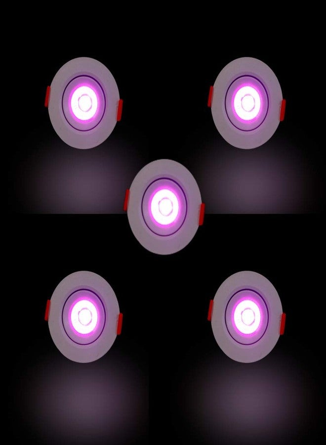 D'Mak Cob LED Light for Ceiling, 3-Watt Cob Light,Energy Saving pink Light for Indoor Use at Home and Office, and More, Fancy Round Lights Need No False Ceiling Pack of 5 - Image 1