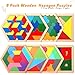Jerify 8 Pack Wooden Tangrams Puzzles Wooden Hexagon Puzzles Blocks Geometric Tangram Jigsaw for Adults 3D Logic Intelligence IQ Game Gift - Image 4