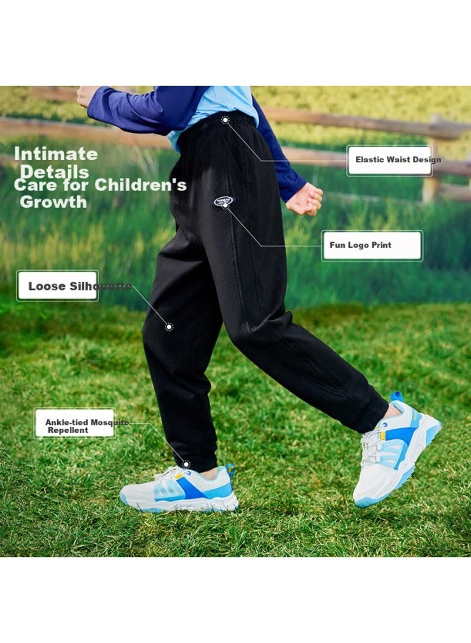 Toread Flagship Children's Pants For Boys And Girls In Spring And Autumn, Breathable Casual Sports Long Pants, Black, Size 150 - Image 3