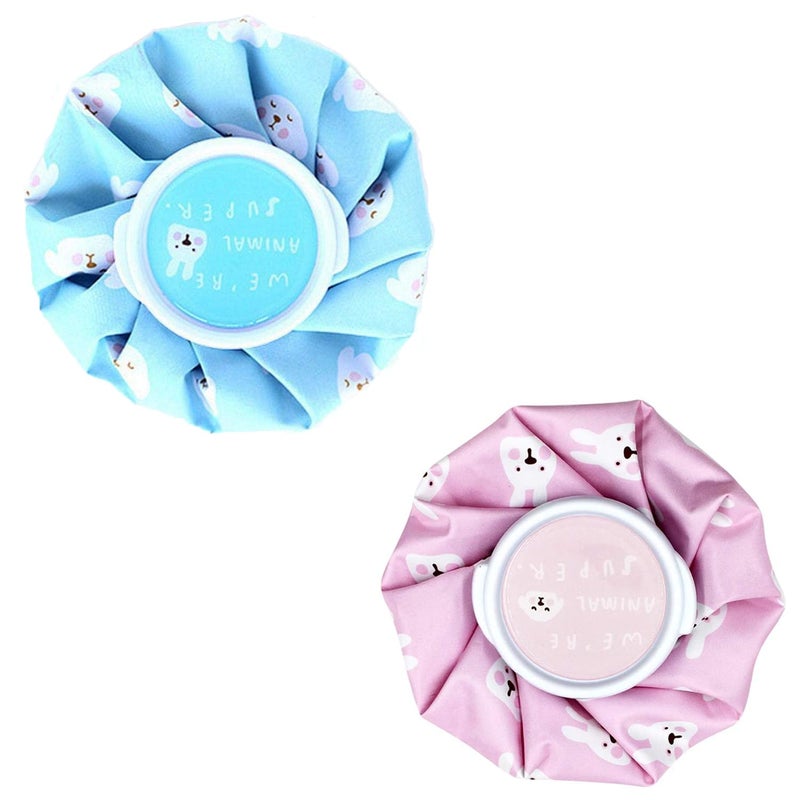 EMISSU 6 Mini Ice Pack Hot and Cold Reusable Ice Bag Hot Cold Therapy for Women Pain Relief Kids Head Shoulder Back Knee Sport Injuries 2 Pack BluePink - Image 3