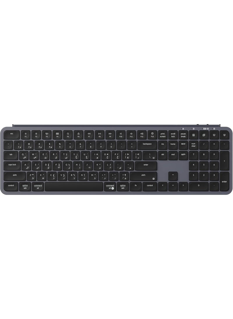 Keychron B6 Pro Ultra Slim Wireless Keyboard Arabic/English Bilingual Layout, 65% Compact, Scissor Switch, Bluetooth 5.2/2.4GHz/ USB-C, 1200-Hour Battery, Programmable via ZMK - Image 2