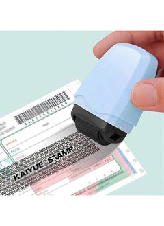Generic Confidentiality Seal Identity Protection Roller Stamp Scrambling Scrolling Roller Type Pen Password Covering Confidential Seal Express Single Personal Information Privacy Photosensitive Applicator  - Image 5