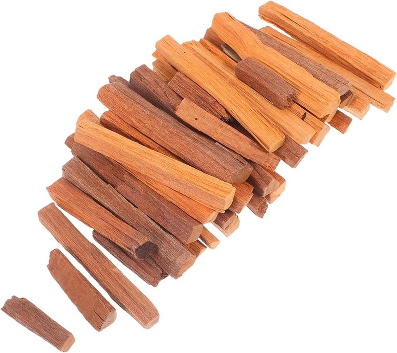 عصي البخور من خشب الصندل الطبيعي عبوة من ٥٠ عصا للتأمل واليوجا وتخفيف التوتر وتنقية الهواء - Image 1